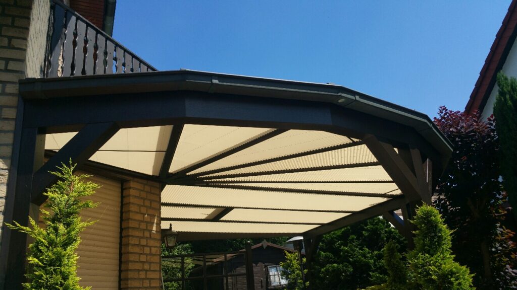 Outdoor Plissee für Terrassenbedachung, Balkone und Loggien
